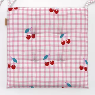 Sitzkissen Cherries & Gingham Allover