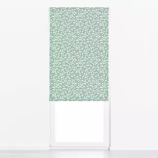 Raffrollo Blumenwiese grün