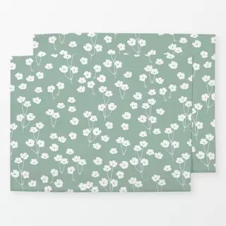 Tischset Blumenwiese grün