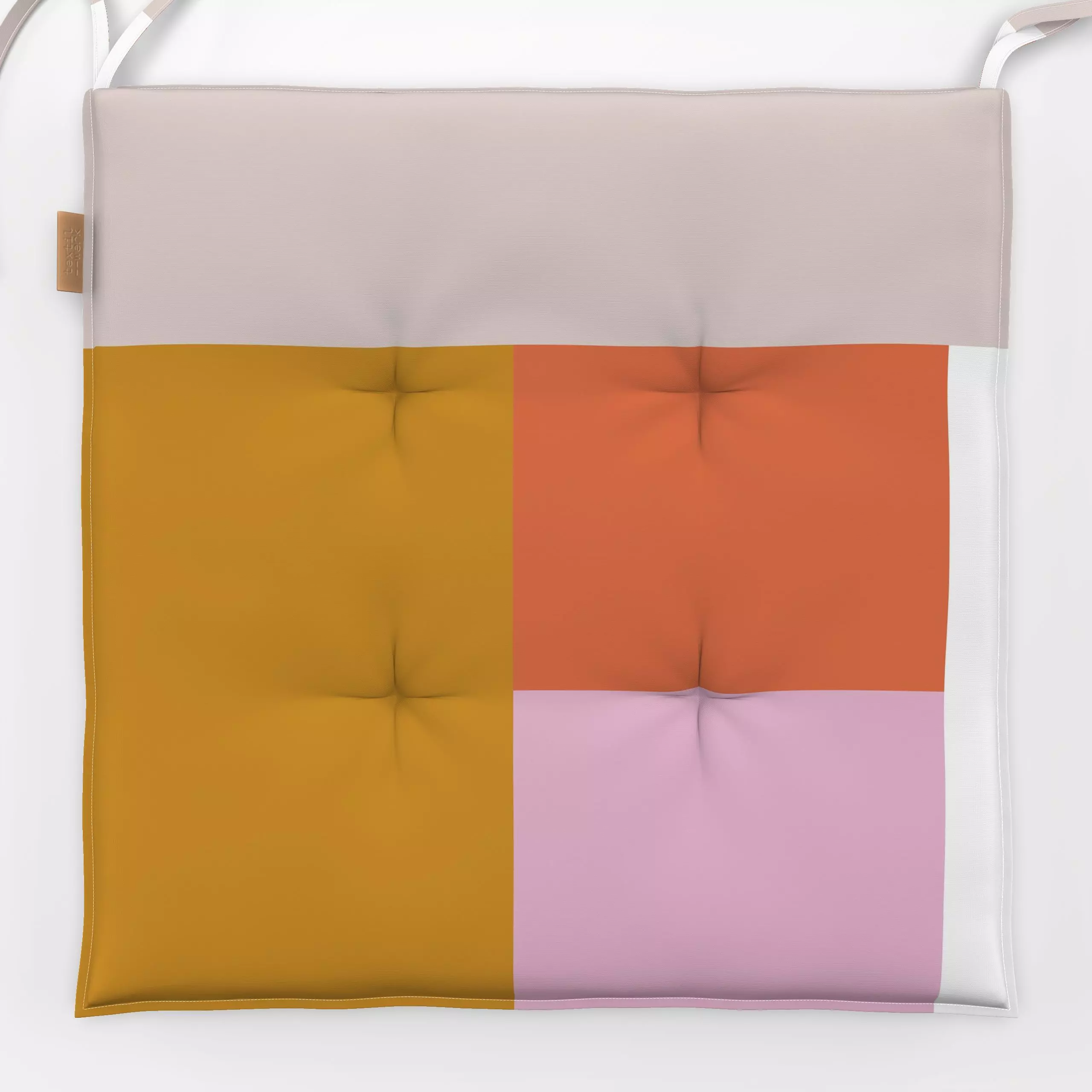 Sitzkissen Geometric Summer 4X - Symbole & Muster - von „Mareike Böhmer“; minimal, abstrakt, rosa, Geometrisch, Geometrie, p...