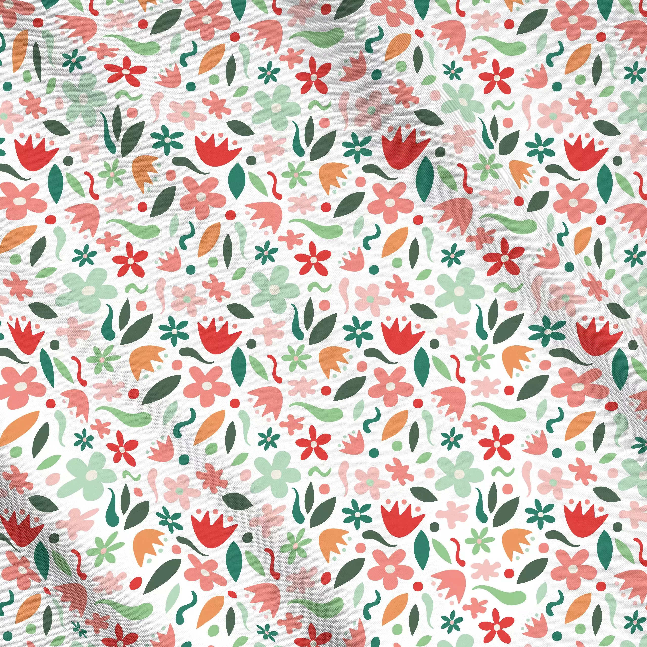 Meterware Flores y Confeti - Blumen & Florales, Sommer - von „Karen Menzenbach"; rosa, Blumen, Blüten, Sommer, grafisch, sum...