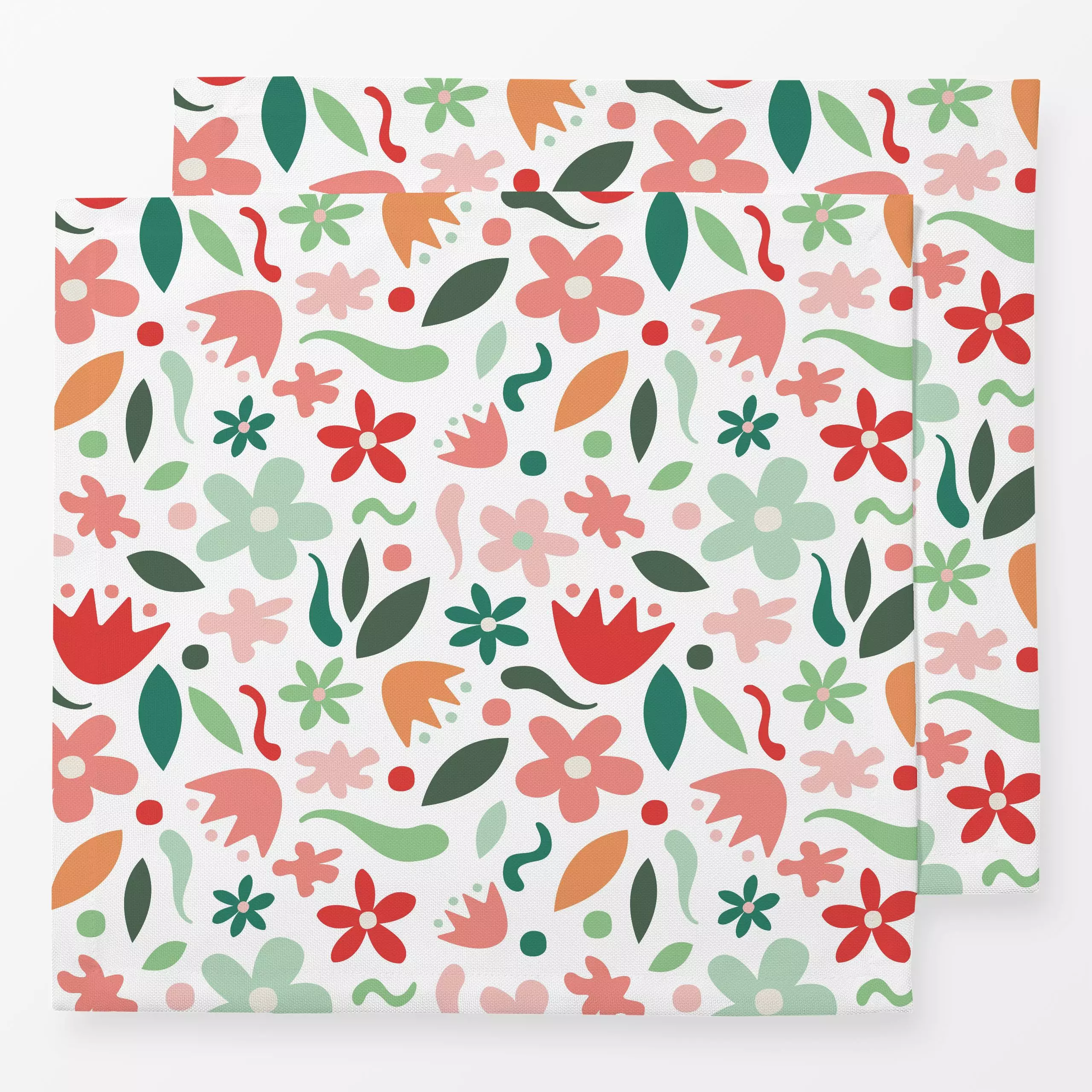 Servietten Flores y Confeti - Blumen & Florales, Sommer - von „Karen Menzenbach"; rosa, Blumen, Blüten, Sommer, grafisch, su...