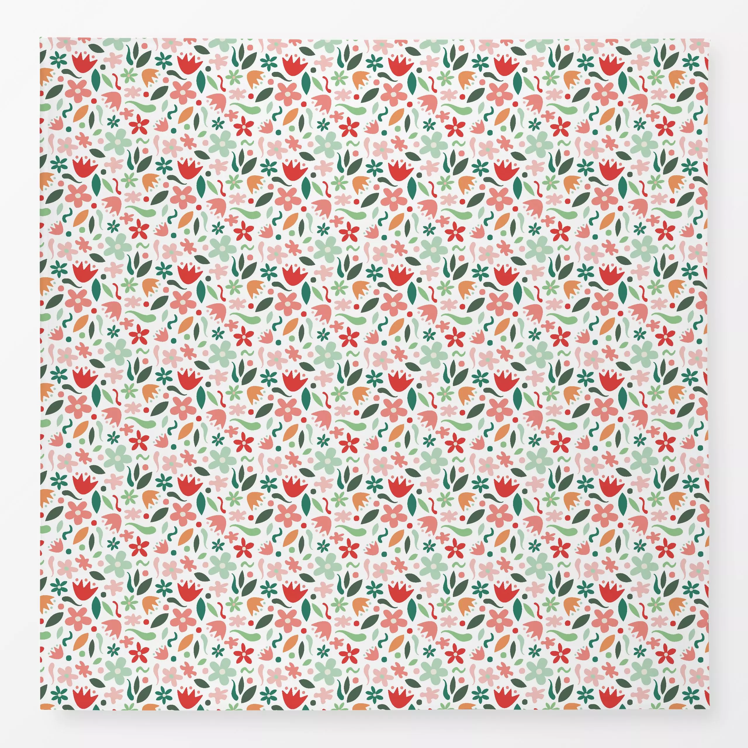 Tischdecke Flores y Confeti - Blumen & Florales, Sommer - von „Karen Menzenbach"; rosa, Blumen, Blüten, Sommer, grafisch, su...