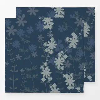 Servietten Blumenwiese Blau Midsommar