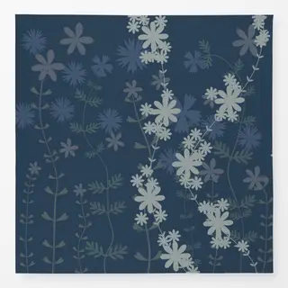 Tischdecke Blumenwiese Blau Midsommar