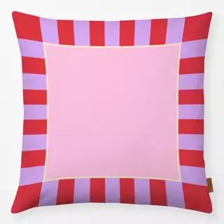 Kissen Gestreifter Rahmen rot lila