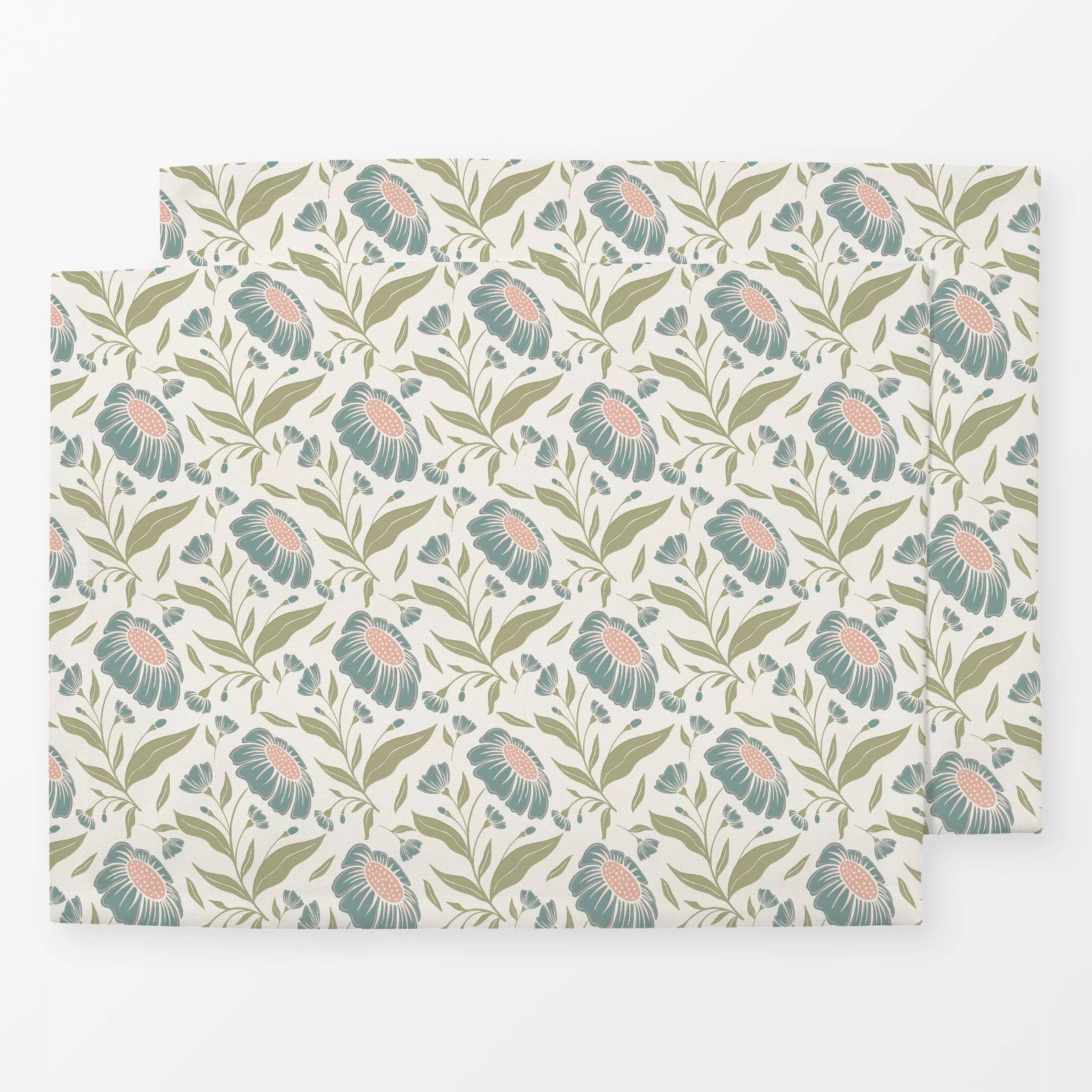 Tischset Sommer Garten 2025- 1 - Blumen & Florales, Pflanzen & Botanik - von „Uta Naumann"; boho, Muster, abstrakt, Retro, G...