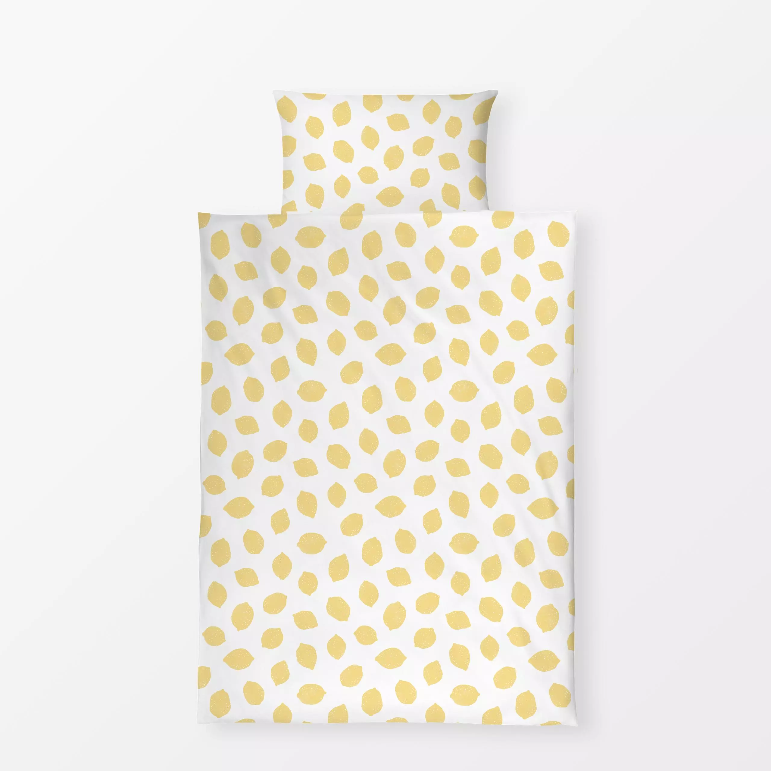 Bettwäsche Zitronen 2 Punkte - Sommer, Küche, Essen & Trinken - von „Primus Pattern"; Obst, minimal, Punkte, Zitrone, Frücht...