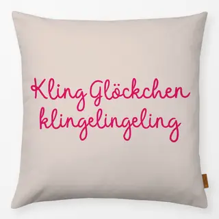 Kissen Kling Glöckchen beige pink
