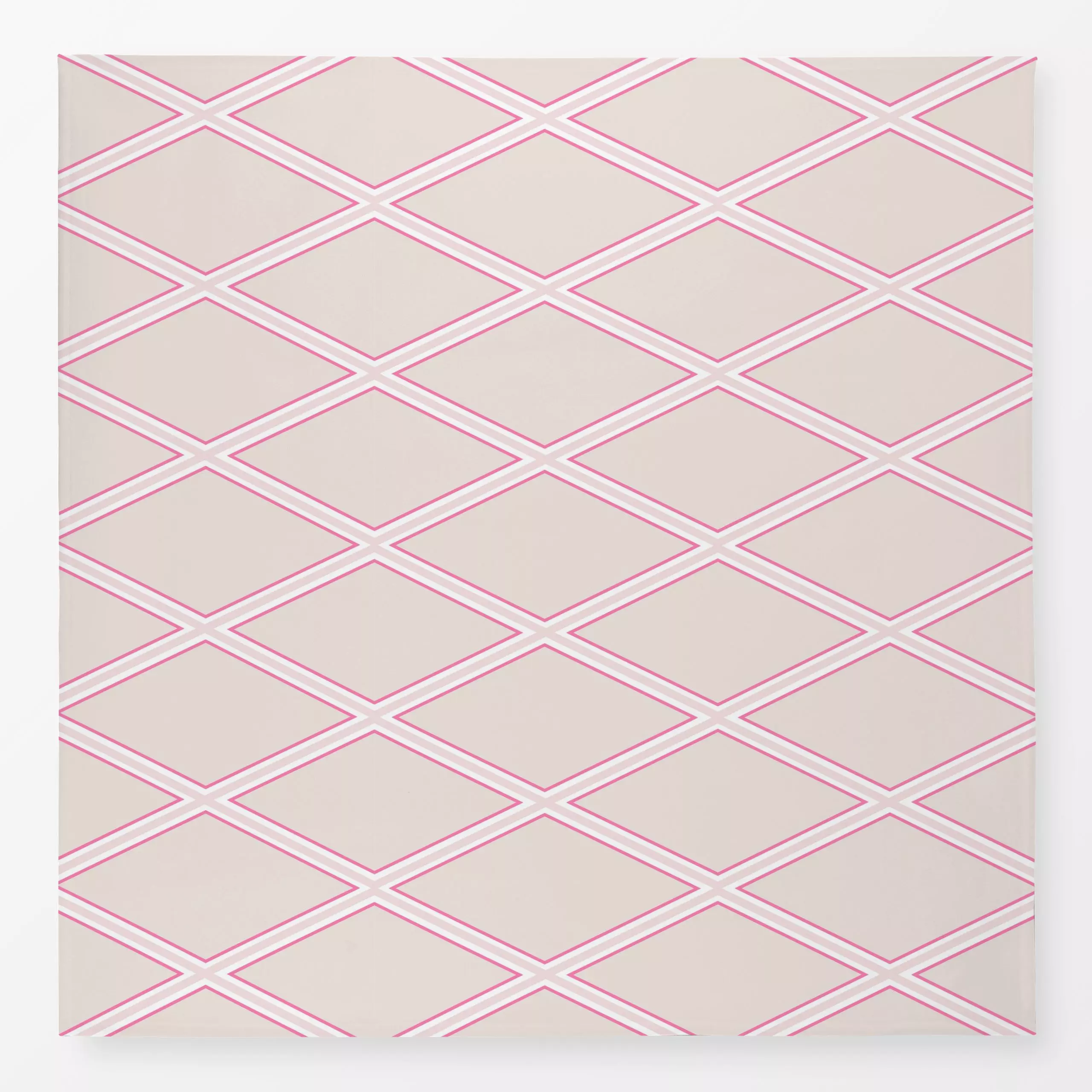 Tischdecke Rauten Pink - Hamptons Chic, gemustert, Sommer, von Monika Strigel