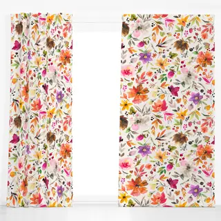 Dekovorhang Artistic Boho Herbst Florale