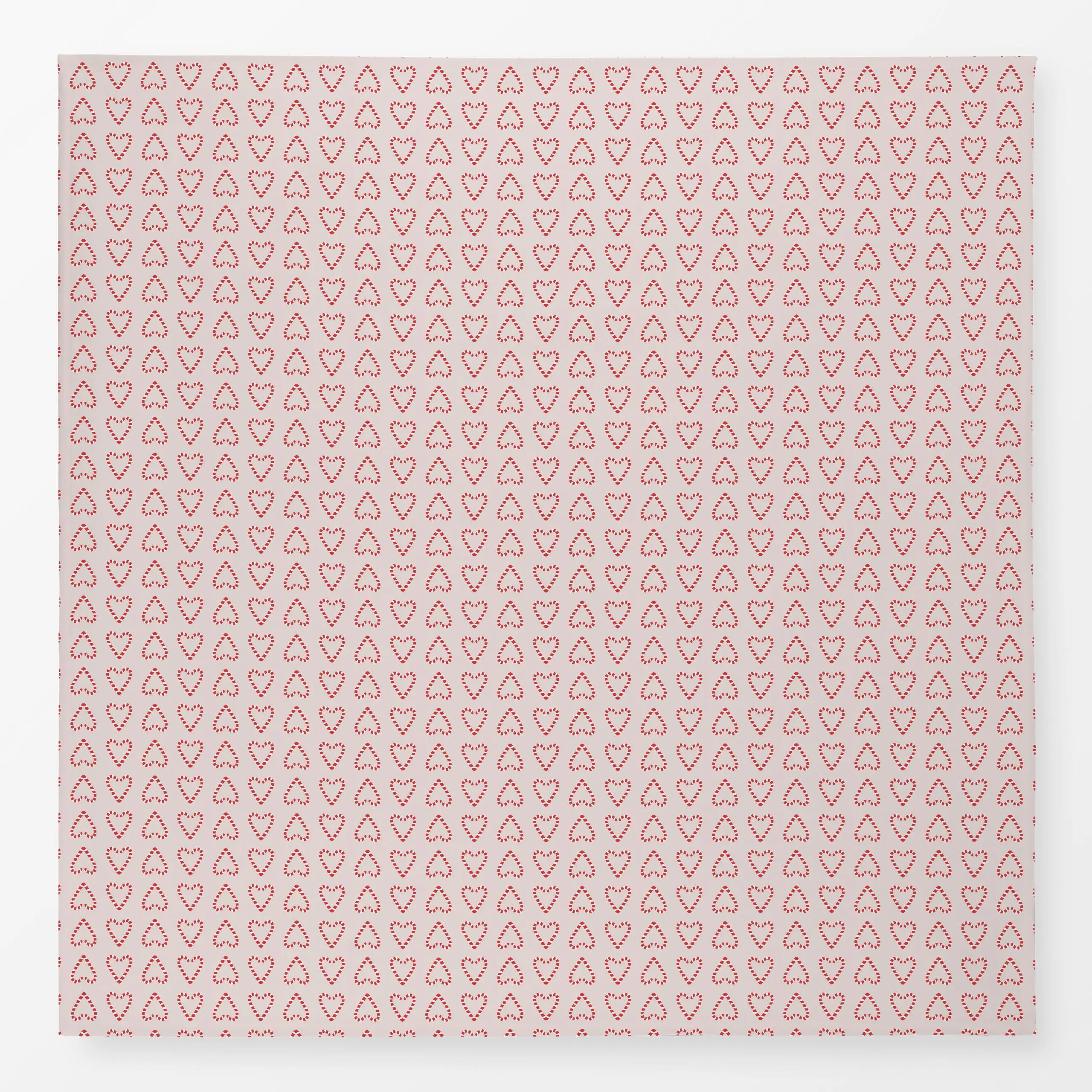 Tischdecke Zuckerstange Herzen Rot Beige - Kinderzimmer & Motive für Kinder, Weihnachten, Symbole & Muster - von „Kathrin Wo...