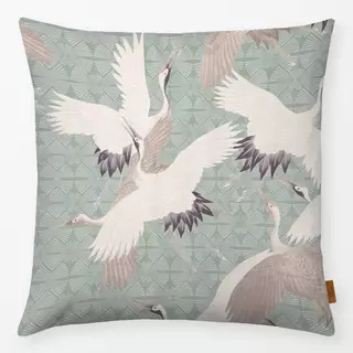 Kissen Japanese Birds sage green