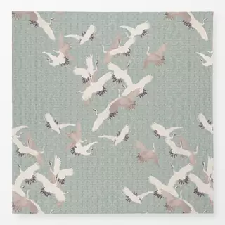 Tischdecke Japanese Birds sage green