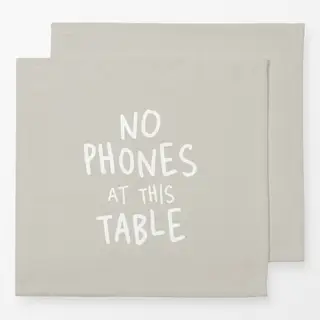 Servietten Kein Handy Am Tisch Beige