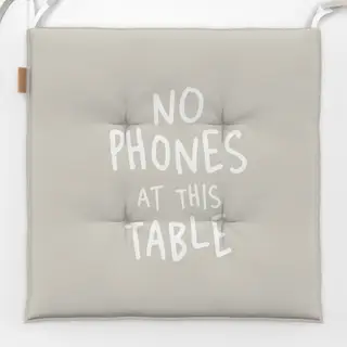 Sitzkissen Kein Handy Am Tisch Beige