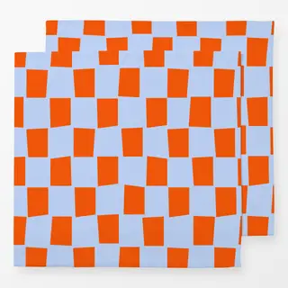 Servietten Sunny Orange Karo