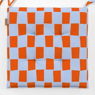 Sitzkissen Sunny Orange Karo