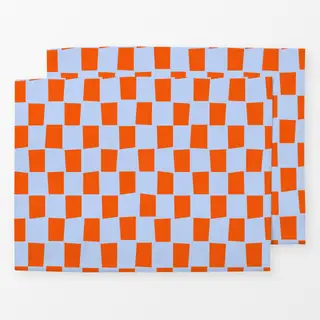 Tischset Sunny Orange Karo