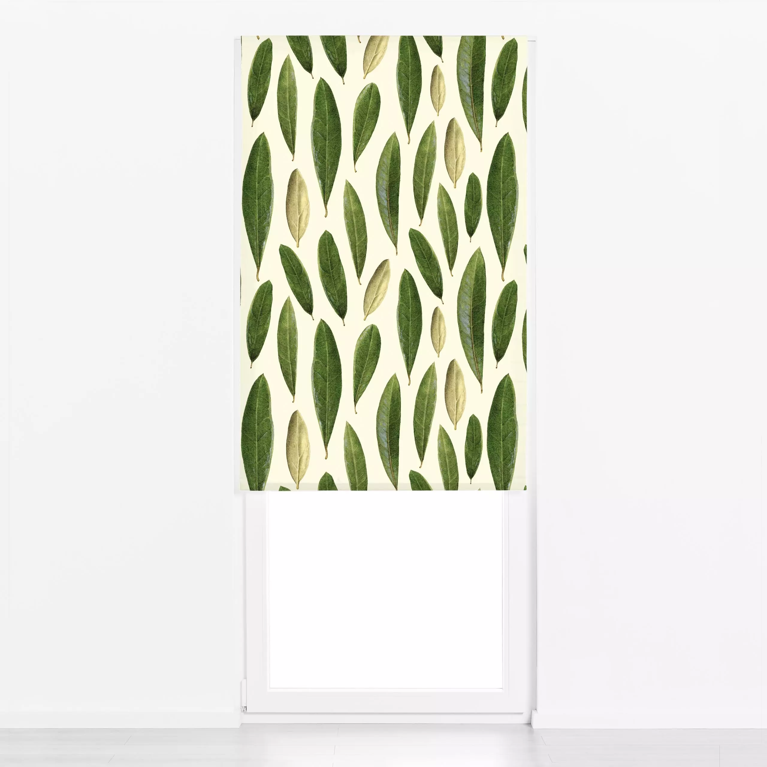 Raffrollo Lorbeer Heißer Sommer - Blumen & Florales, Sommer - von „Uta Naumann"; boho, Blatt, Blätter, Urlaub, Oleander, Mit...