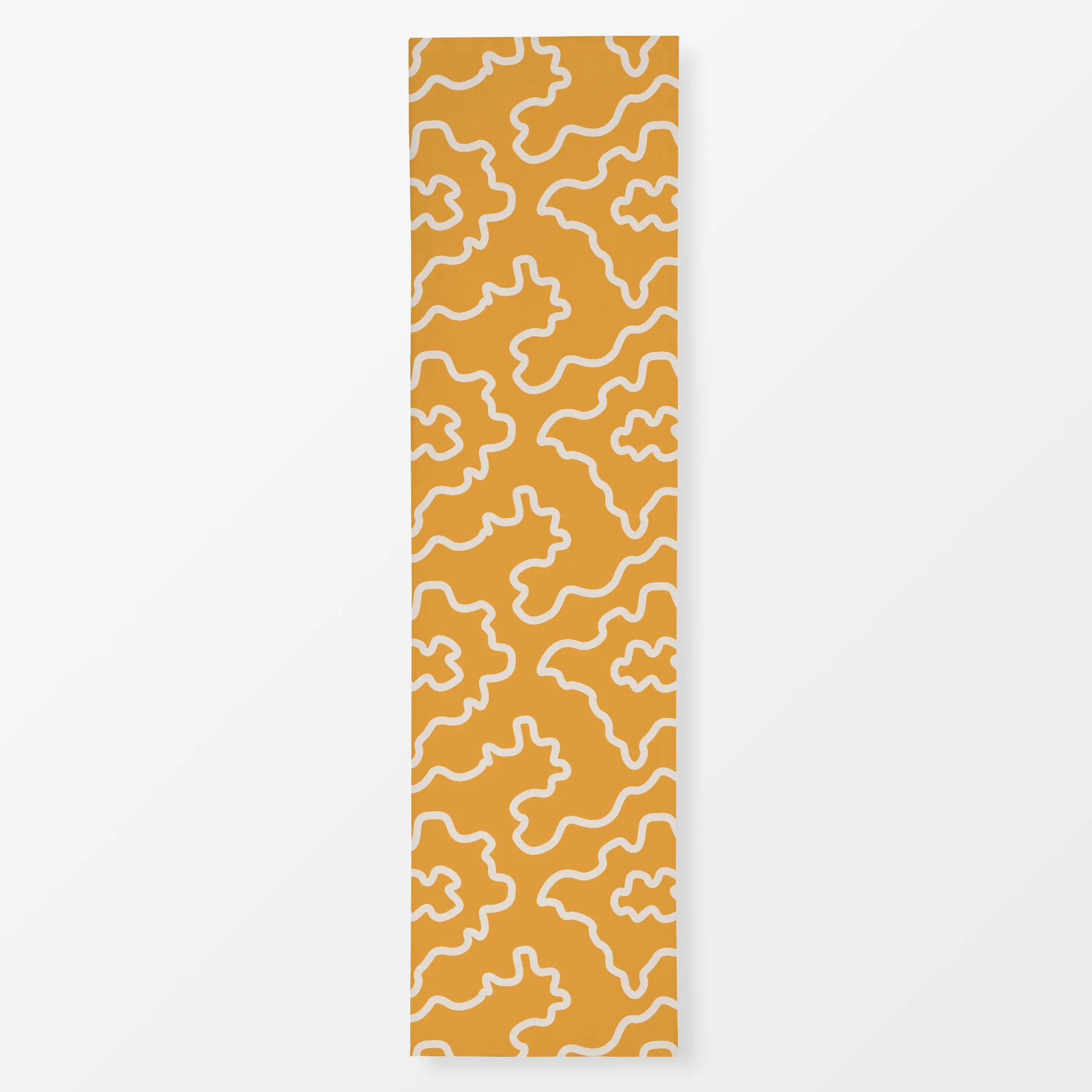 Tischläufer Abstract Wavy Lines yellow, gemustert, Sommer, von Karen Menzenbach