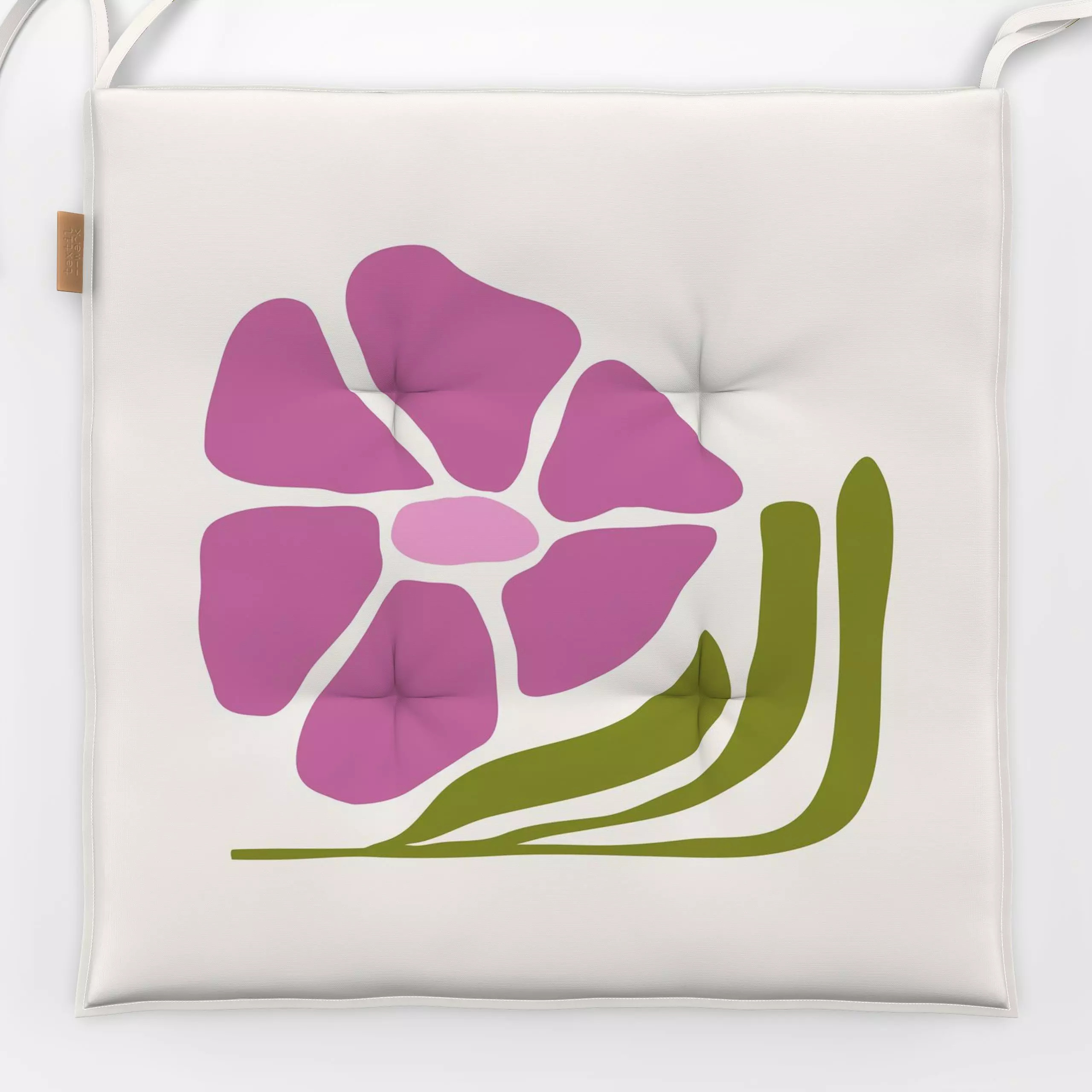 Sitzkissen Happy flower - Blumen & Florales, Sommer - von „Lisa Jasmin Bauer"; Blumen, Sommerblumen, Sommer, floral, flowers...