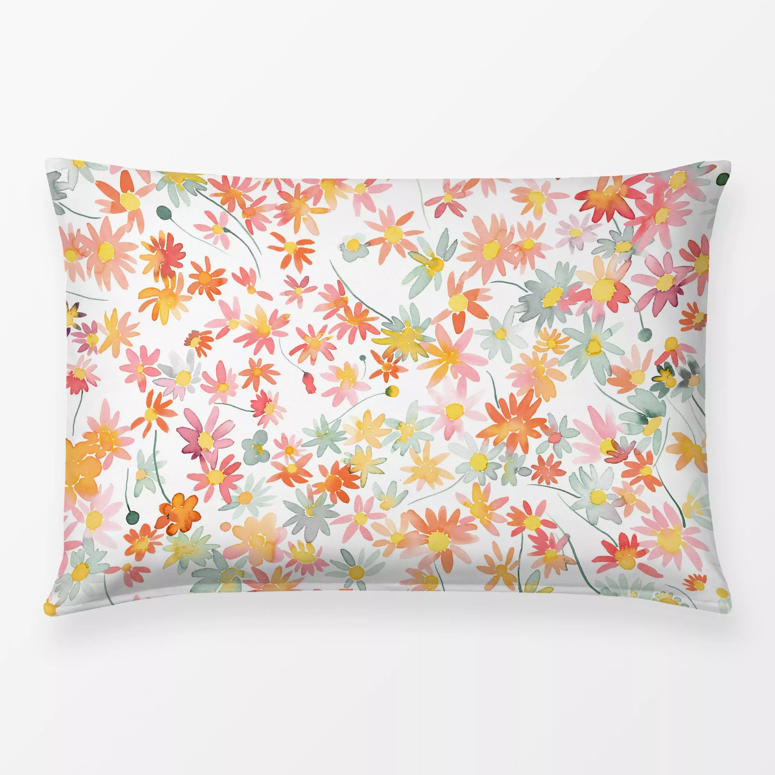Bettwäsche Cottagecore Watercolor Daisies - Blumen & Florales, Frühling, Natur & Landschaft - von „Ninola Design "; hippie, ...