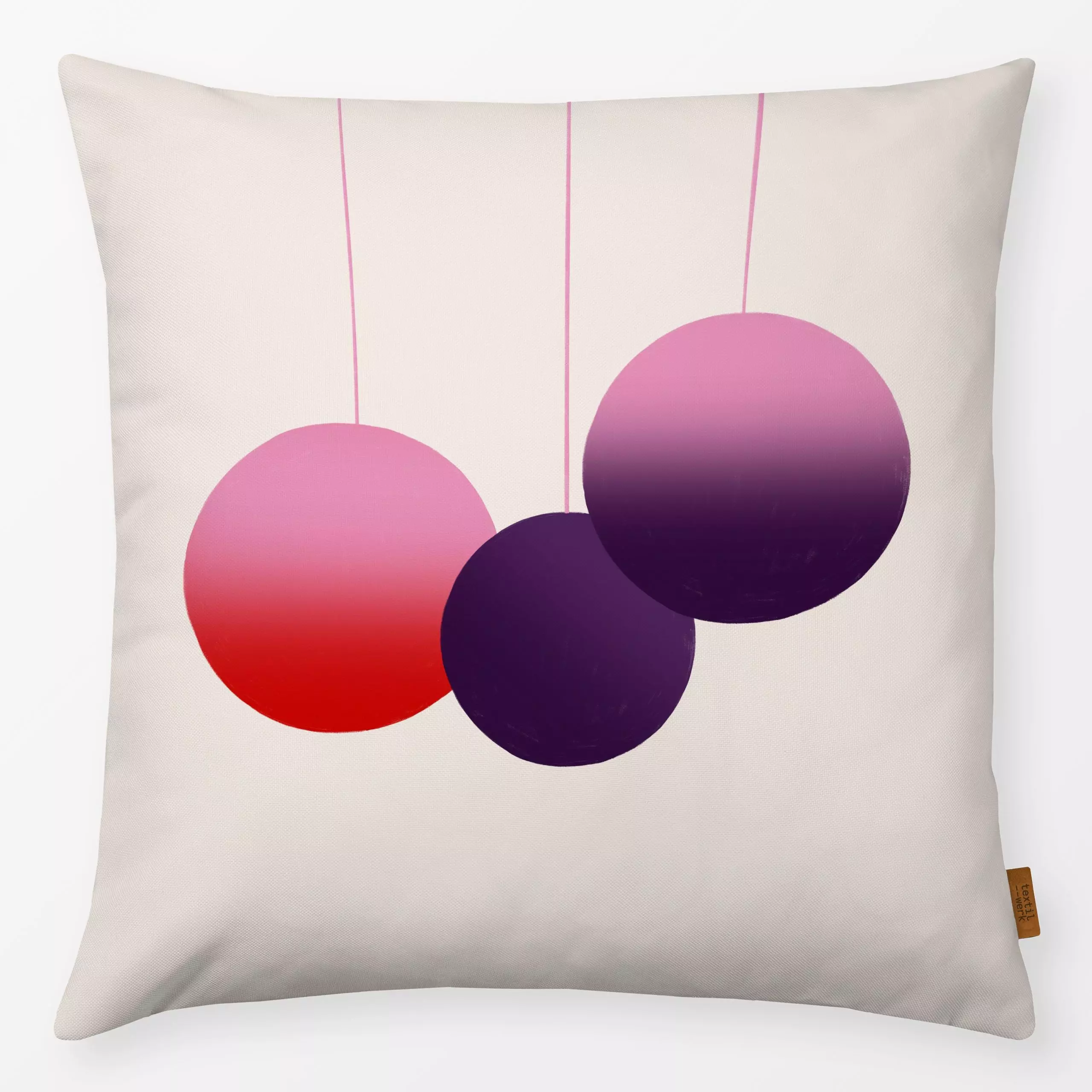 Kissen Kugeln Gradient - Weihnachten - von „Sophie Augustin Illustration"; Weihnachten, modern, grafisch, weihnachtlich, Wei...