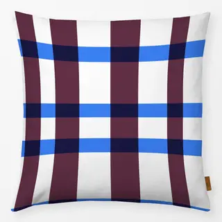 Kissen Summer to Fall Kariert RubyRed