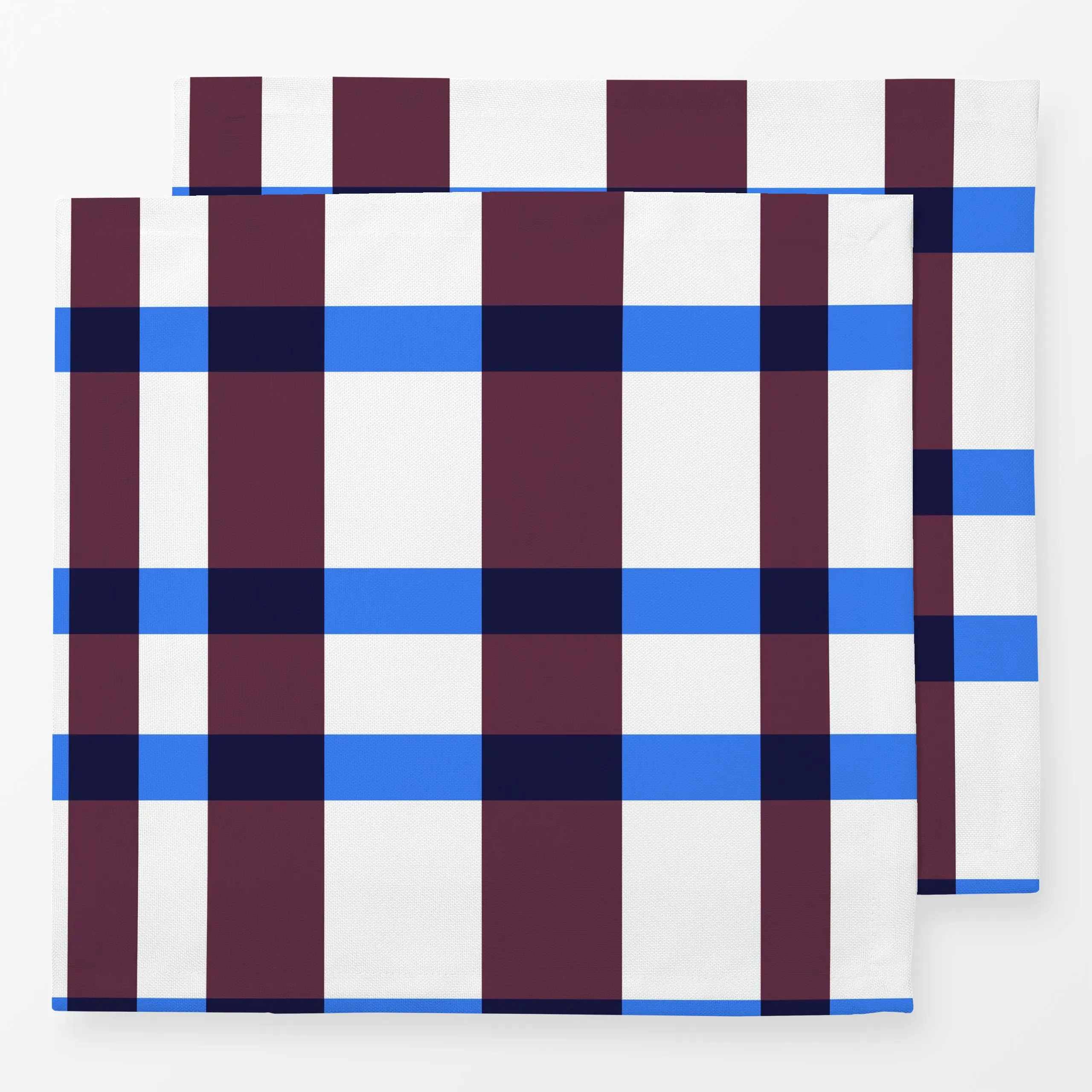 Servietten Summer to Fall Kariert RubyRed - Symbole & Muster - von „Studio ROSAGRAU"; Karo, Herbst, summer, kariert, stripes...