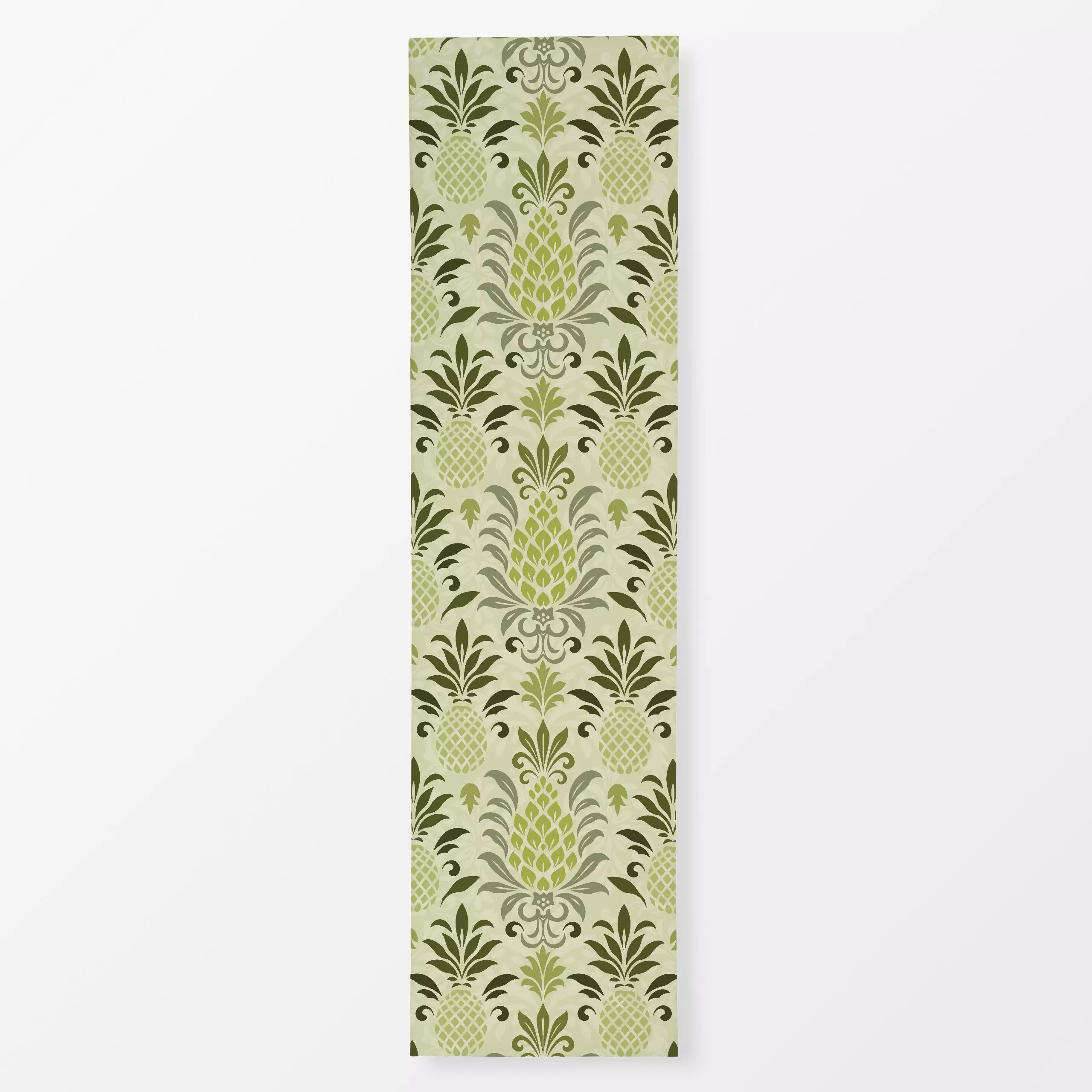 Tischläufer Pineapple Chic Light Green - Pflanzen & Botanik, Küche, Essen & Trinken - von „Andrea Haase"; Frucht, Ananas, tr...