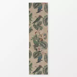 Tischläufer Vintage Vögel und Blätter