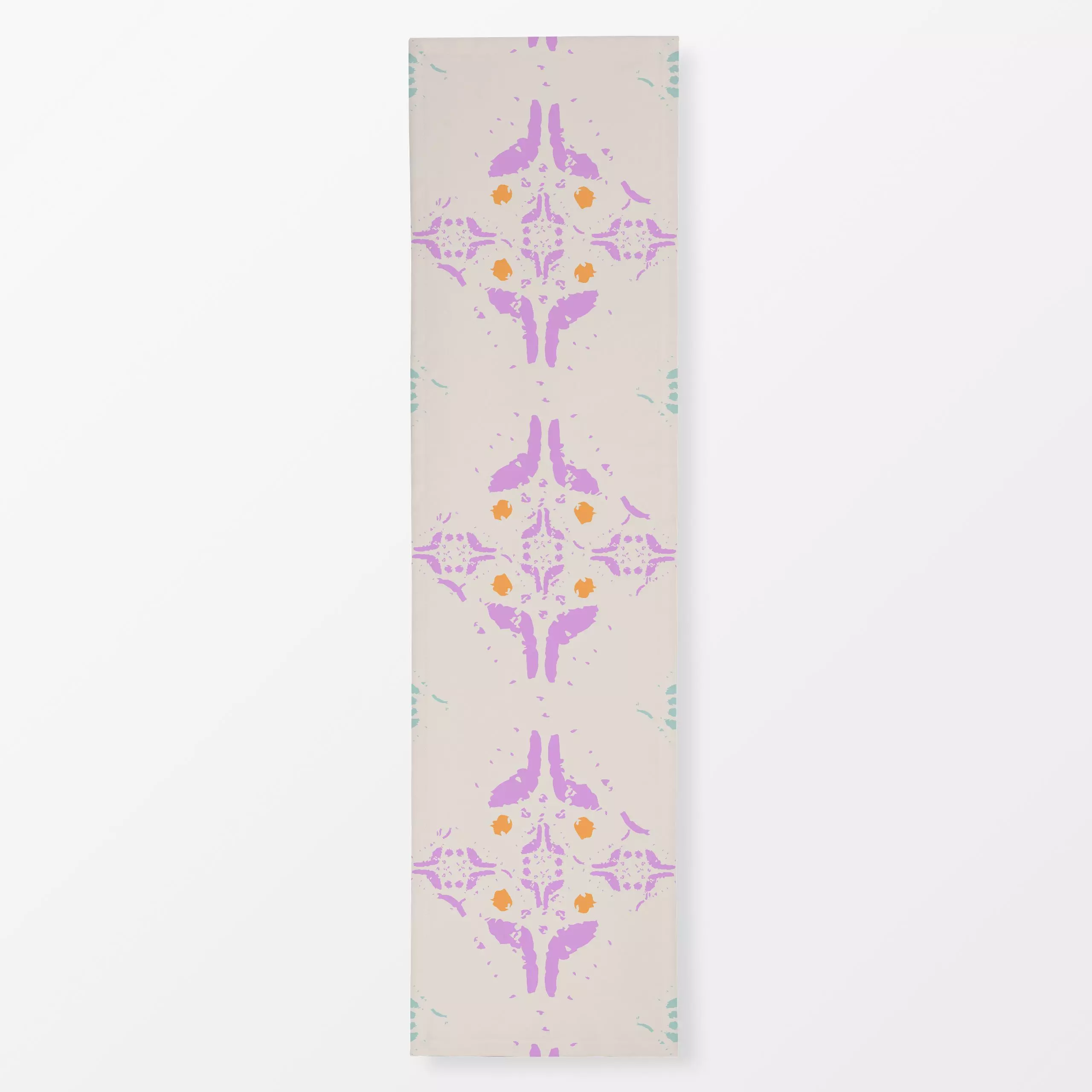 Tischläufer Southern Boho - Symbole & Muster - von „Patries Elisabeth"; boho, hippie, Retro, Orange, vintage, fliese, turkis...