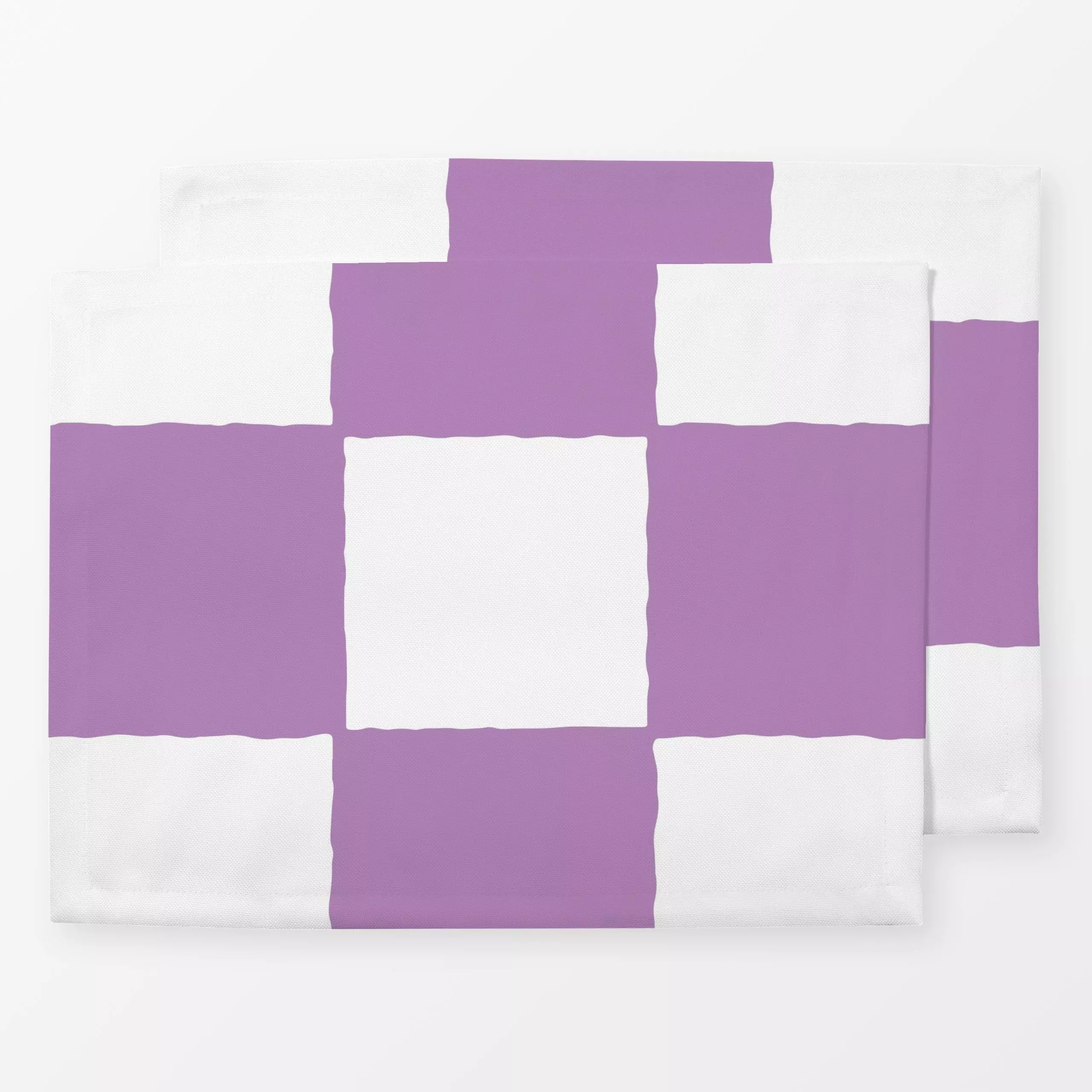 Tischset Trend Check - Symbole & Muster - von „Verena Klöpper"; Karo, lila, Schachbrett, checks, violett, Schachbrettmuster