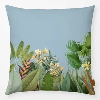 Kissen Tropischer Dschungel blau