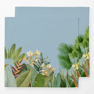 Servietten Tropischer Dschungel blau