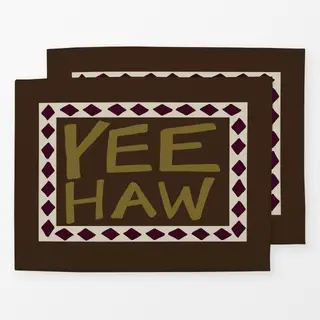 Tischset Yeehaw Typography