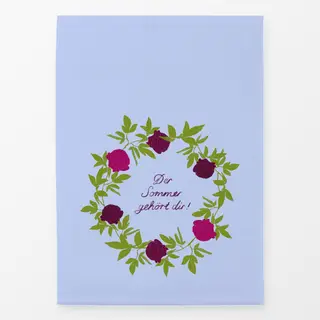 Geschirrtücher Rosenkranz Typo Blau