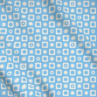 Meterware Abstract Sun Pattern blue