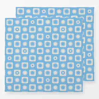 Servietten Abstract Sun Pattern blue