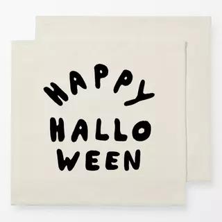 Servietten Happy Halloween Schwarz