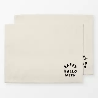 Tischset Happy Halloween Schwarz