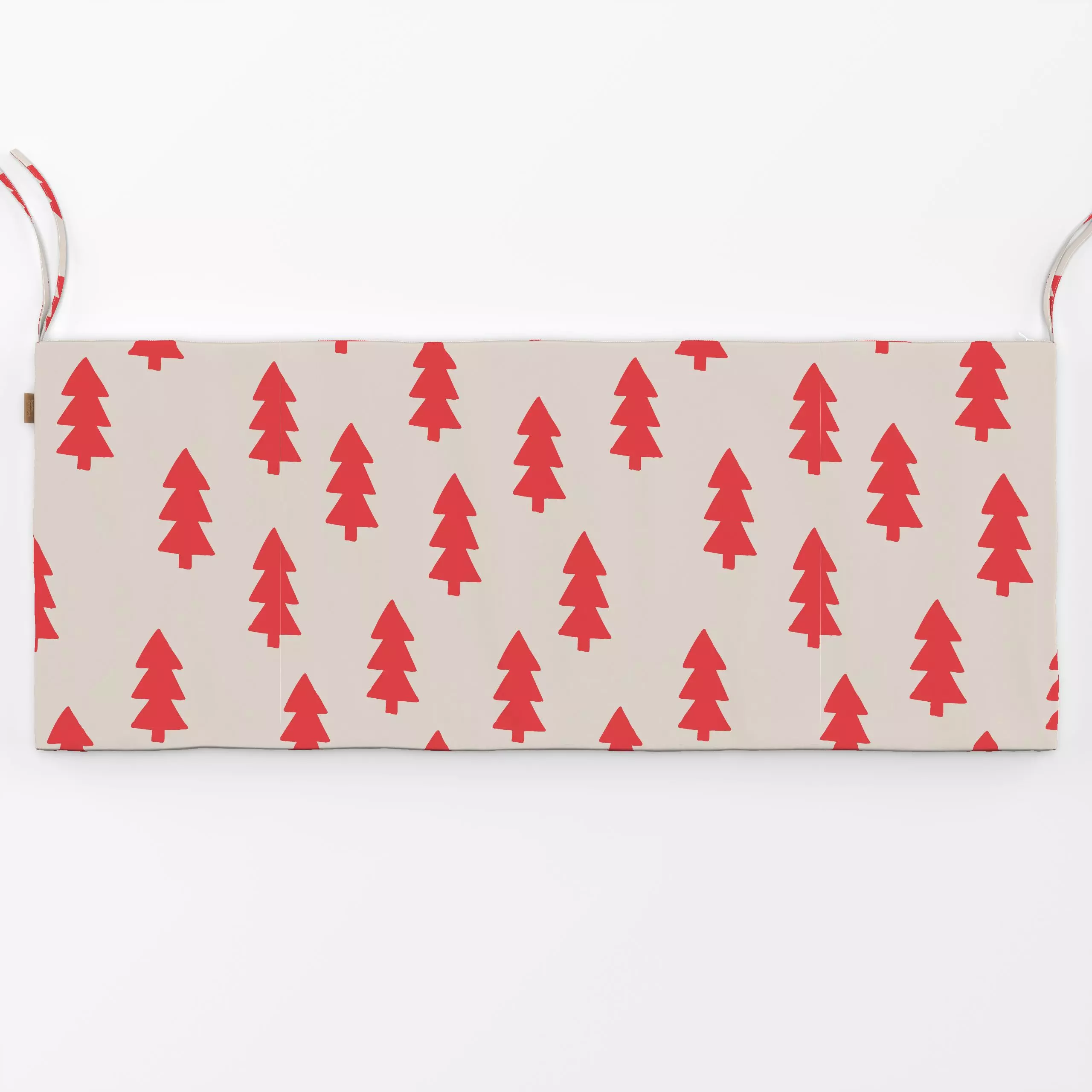 Bankauflage Mistletoe Tanne Beige Rot - Weihnachten, Winter, Anlässe - von „Studio ROSAGRAU"; Illustration, Tannenbaum, rot,...