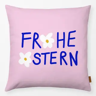 Kissen Frohe Ostern Blume Pink