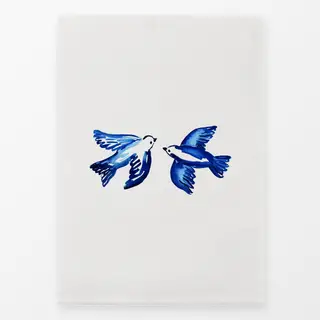 Geschirrtücher Azulejo Schwalben Paar