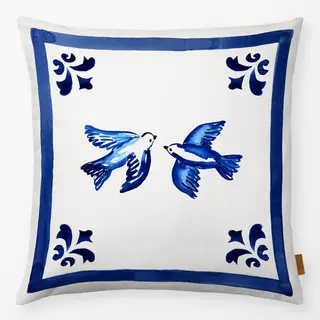 Kissen Azulejo Schwalben Paar