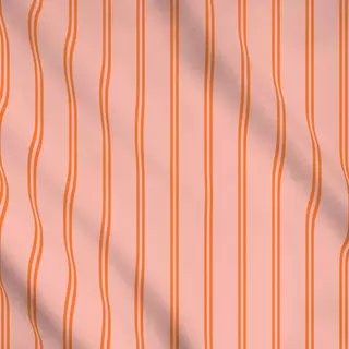 Meterware Duo Streifen Orange Lachs