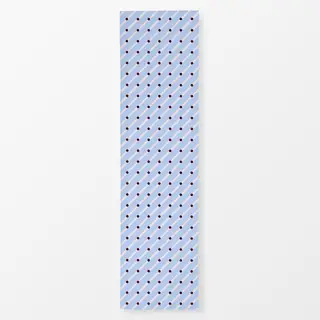 Tischläufer Diagonale & Punkte Blau