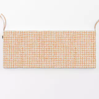 Bankauflage Netz Karo Orange Beige