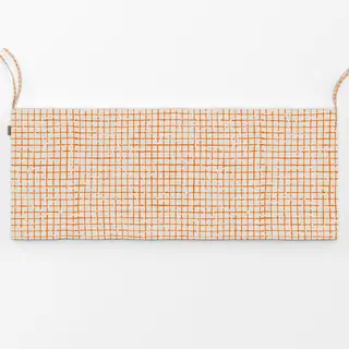 Bankauflage Netz Karo Orange Beige